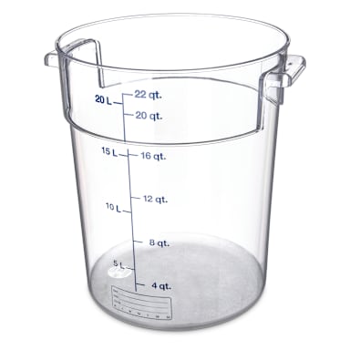 Carlisle 1076907 StorPlus 22 Qt. Round Food Storage Container