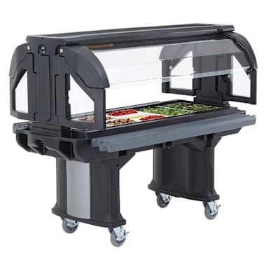 Cambro VBR5110 Black Versa Buffet Serving 69" x 36" Cold Food Bar