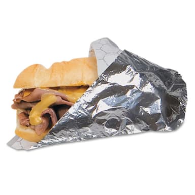 Darling Foodservice 14 x 16" Silver Foil / Paper Wrap - 1000 / CS