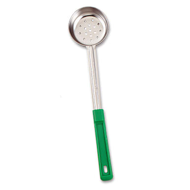 Browne Foodservice 5757441 S/S 4 Oz Perf. Portioner with Green Handle