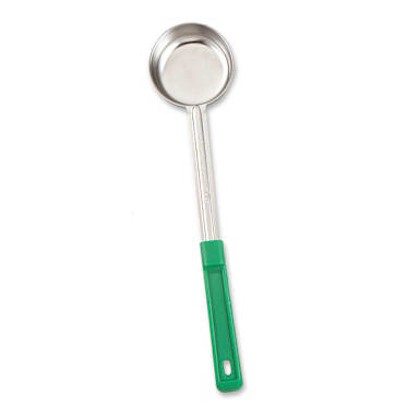 Browne Foodservice 5757440 S/S Solid 4 Oz Portioner with Green Handle