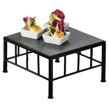 Cal-Mil 1711-7-65 Steel 12 x 12 x 7" Square Riser With Slate Top