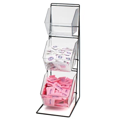 Cal-Mil 1709 3-Tier Condiment Display With Clear Bins