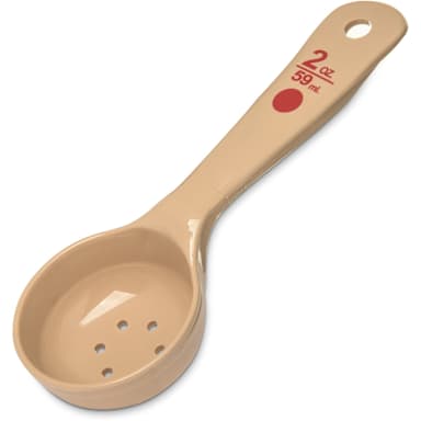 Carlisle 436206 2 Oz. Beige Perforated Measure Misers Spoon