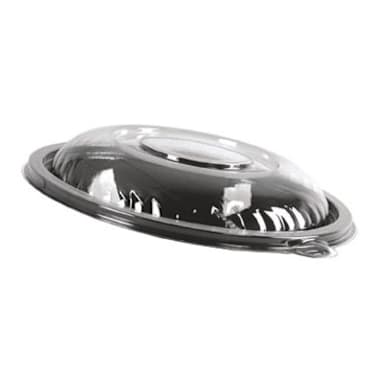 WNA Comet West Caterline Black PET Dome Lid f/ 80 Oz. Bowl