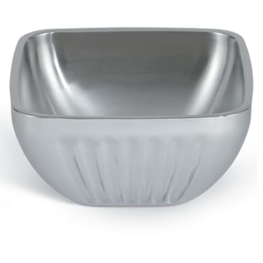 Vollrath 47681 S/S Fluted Square 1.8 Quart Double Wall Serving Bowl