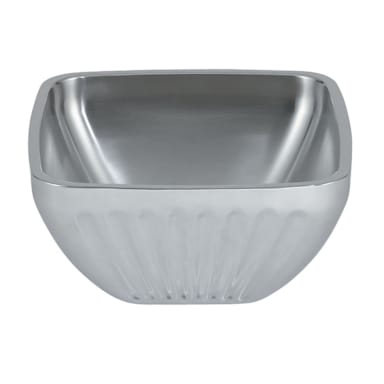 Vollrath 47682 S/S Fluted Square 3.2 Quart Double Wall Serving Bowl