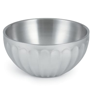 Vollrath 47689 S/S Fluted Round 10.1 Quart Double Wall Serving Bowl