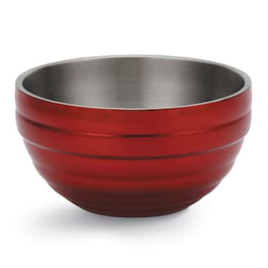 Vollrath 4659115 Dazzle Red S/S Beehive Style 3.4 Quart Serving Bowl