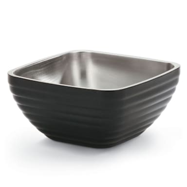 Vollrath 4763760 Black Square Beehive Style 8.2 Quart Double Wall Bowl