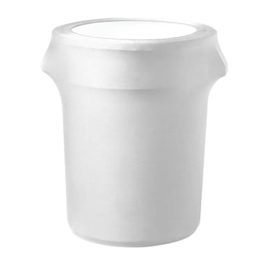 Snap Drape CONTOURCOVERTRASH-32 White Cover For 32/35 Gallon Trash Can