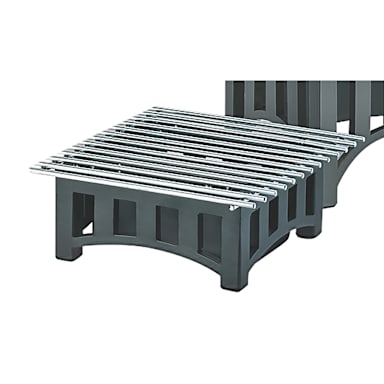 Cal-Mil 1364-12-13 Black 12" Sq. Bridge Style Cook N Serve Riser