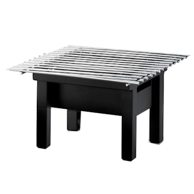 Cal-Mil 1409-12-13 Black Cook-N-Serve Modern Style Riser w/ Windguard