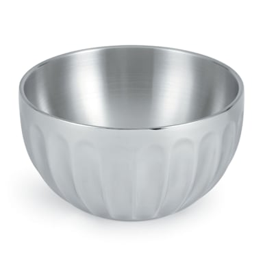 Vollrath 47687 S/S Fluted Round 3.4 Quart Double Wall Serving Bowl