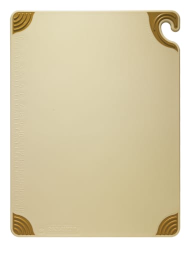 San Jamar CBG912BR Saf-T-Grip 9" x 12" Brown Cutting Board