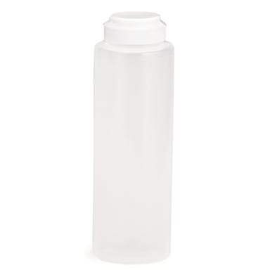 TableCraft 2108C-1 Clear 8 Oz. Flip Top Squeeze Bottle - Dozen