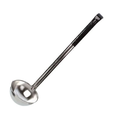 Browne Foodservice 9946BLK S/S 6 Oz. 1-Piece Ladle with Black Handle