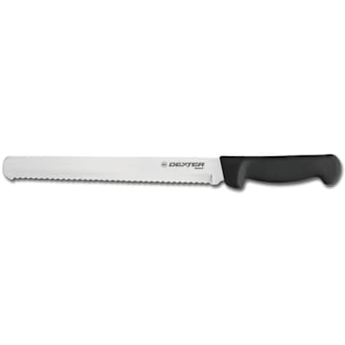 Dexter Russell P94805B 12" Scalloped Slicer with Black Handle