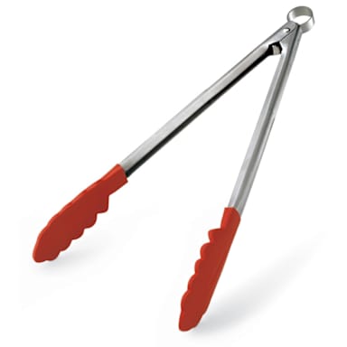 Cuisipro™ 74708605 S/S 9.5" Tong with Red Silicone Tip