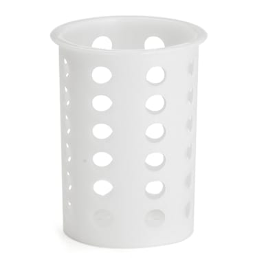 TableCraft PP33 White Polypropylene Flatware Cylinder