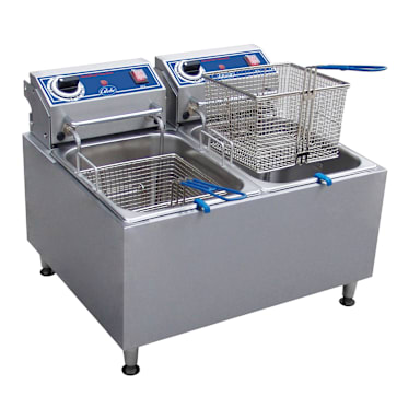 Globe Food PF32E Countertop 208v Electric 32 LB Oil Capacity Fryer
