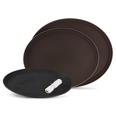 G.E.T. NS-2700-BK Black Fiberglass 27" x 22" Non-Skid Tray