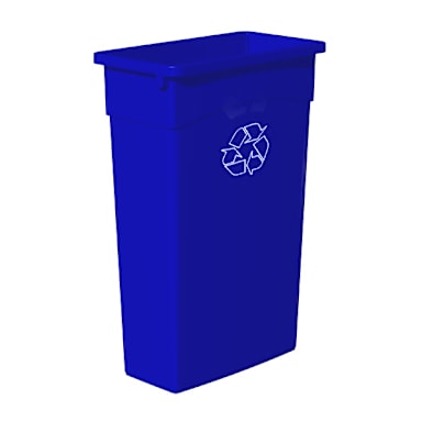 Continental 8322-1 Wall Hugger™ 23 Gal. Blue Recycle Container