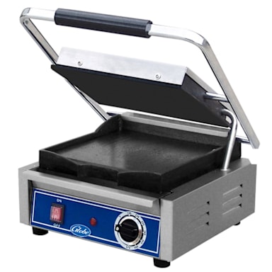 Globe Food GSG10 Bistro 10" Single Panini Grill w/ Smooth Plates