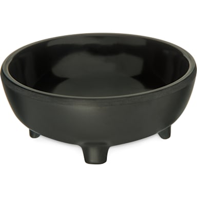 Carlisle 087303 Black 3 Oz. Melamine Molcajete Ramekin