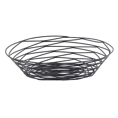 TableCraft BK17409 Black Artisan 9" x 6" x 2-1/4" Oval Basket - 6 / CS