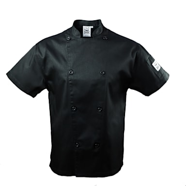 Chef Revival J005BK-M Knife & Steel Short Sleeve Medium Chef Coat