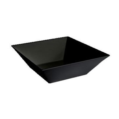 G.E.T. ML-248-BK Siciliano Black Melamine 5.7 Qt. Square Bowl - 3 / CS