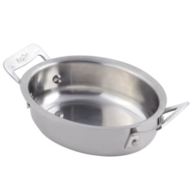 Bon Chef 60028 Stainless 20 Oz. 6-3/8" Long Cucina Casserole Dish