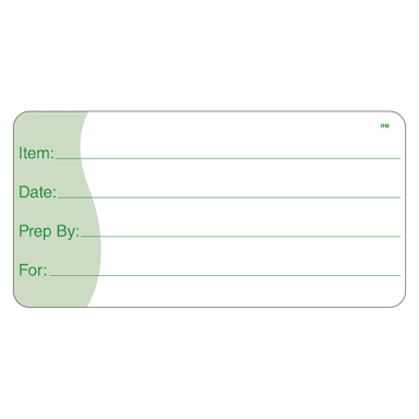 DayMark 110003 ReMark Item / Date / Prep By / For Label