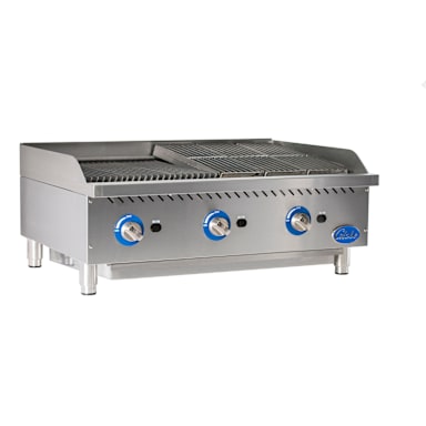 Globe Food GCB36G-CR Countertop Cast Iron Radiant Gas Charbroiler