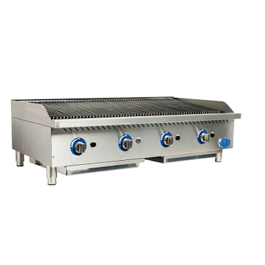 Globe Food GCB48G-CR Countertop Cast Iron Radiant Gas Charbroiler