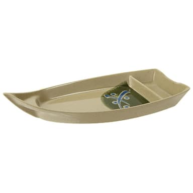 G.E.T. 136-TD Traditional Melamine 2-Compartment Plate - Dozen