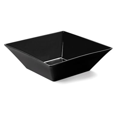G.E.T. ML-247-BK Siciliano Black Melamine 2.5 Qt. Square Bowl