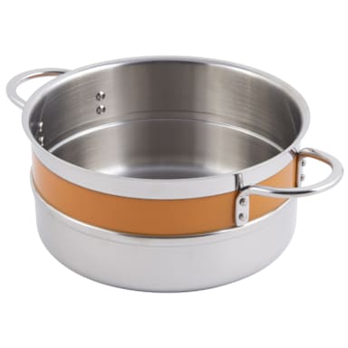 Bon Chef 62301NC ORANGE 3.3 Qt. Single Wall Pot with Handles