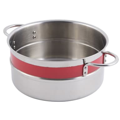 Bon Chef 62301NC RED 3.3 Qt. Single Wall Pot with Handles