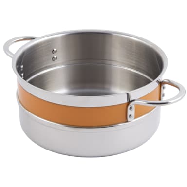 Bon Chef 62302NC ORANGE 4.3 Qt. Single Wall Pot with Handles