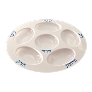 EMI Yoshi® EMI-SDRW White Melamine 12" Seder Plate