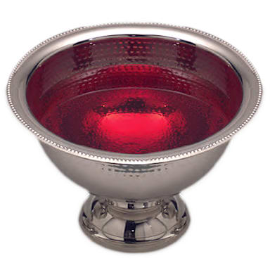 American Metalcraft HMPB12 Hammered S/S 8 Qt. Punch Bowl