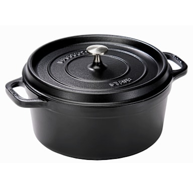 Staub USA 110 22 25 Black Cast Iron 2.75 Qt. Round Cocotte