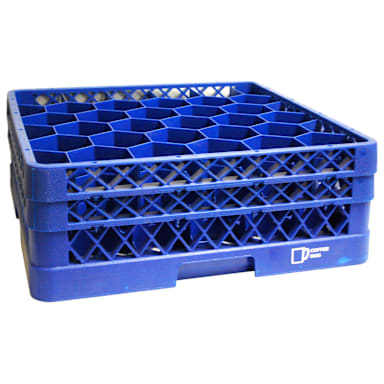 Traex TR12HH-44 Royal Blue 30 Compartment Glass Rack With 2 Extenders