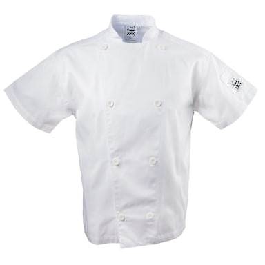 Chef Revival J005-M Knife & Steel White Medium Short Sleeve Jacket