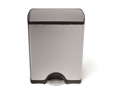 simplehuman CW1816 Brushed S/S Step-On 50 L / 13 Gal Trash Container