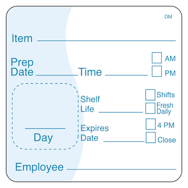 DayMark 112106 DissolveMark 2" x 2" Shelf Life Label