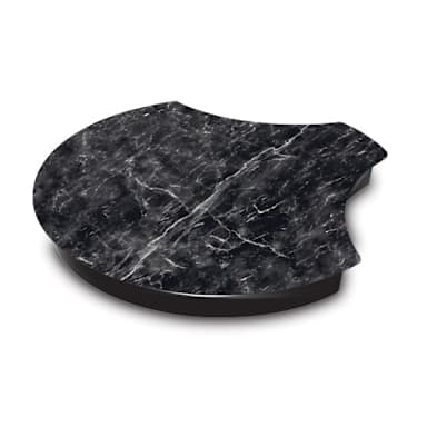 Delfin POD-18-M10 18.25 x 18.25 Black Round Carrara Pod Riser