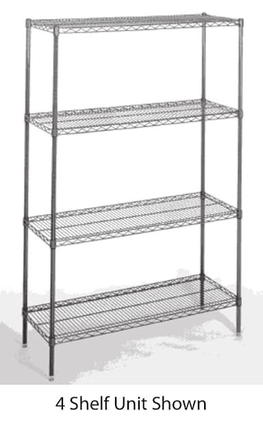 Nor-Lake SSG810-3 Chrome Kote 3 Tier 8' x 10' Walk-In Shelf Package